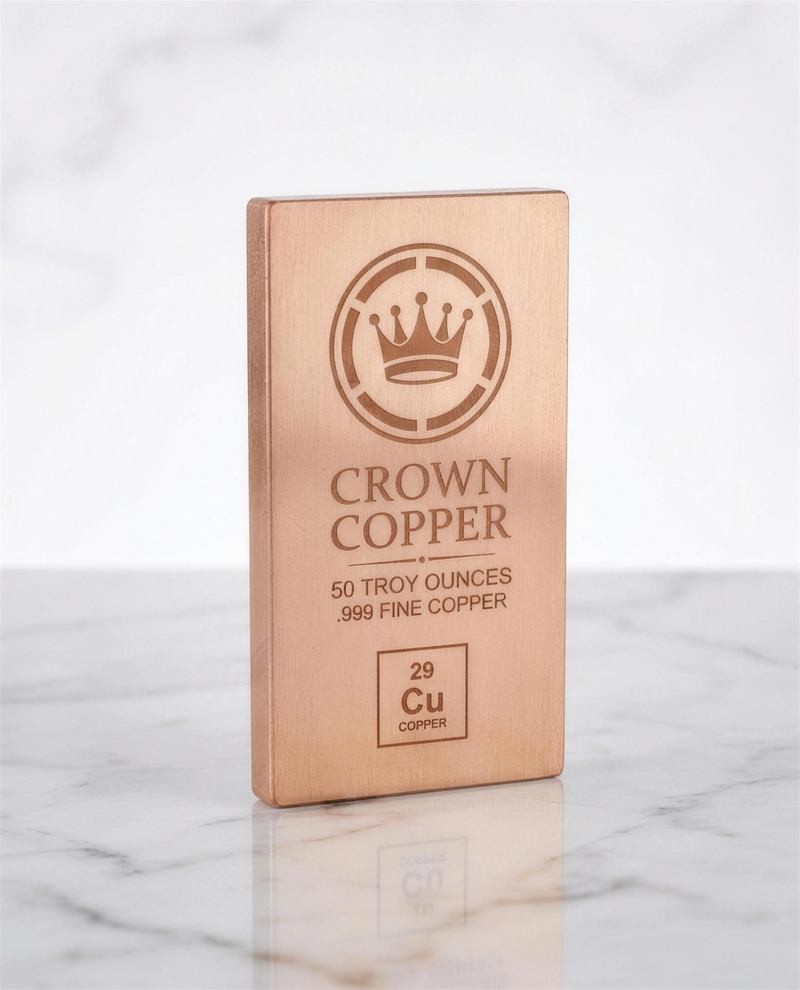 Crown Copper — 50 Troy Ounce Bar